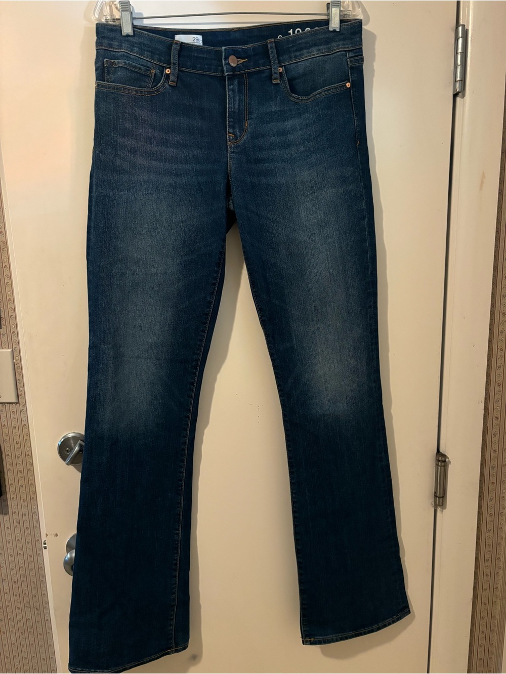Gap‎ 1969 Sexy Boot Jeans Womens 29L Medium/Dark Wash, Excellent Condition